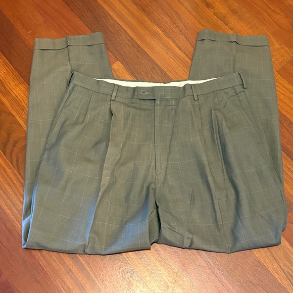 Louis Raphael Tailored Brown Dress Pants 40 x 32 - Picture 2 of 12